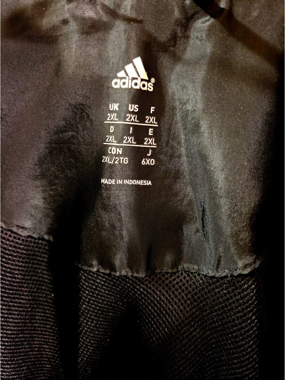 Adidas Men's 3-Stripes Windbreaker Jacket sz 2XL